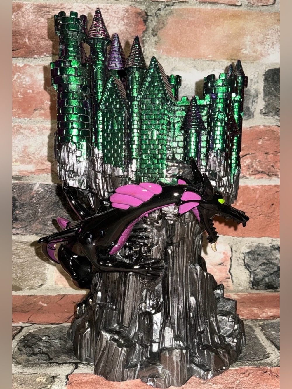 Bath & Body Works Disney Villain MALEFICENT DRAGON CASTLE PEDESTAL Candle Holder